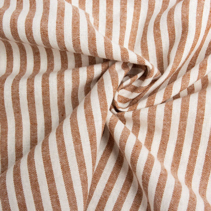 Washed Stripe Woven Cotton Fabric, Fine Stripes for Shirts & Crafts