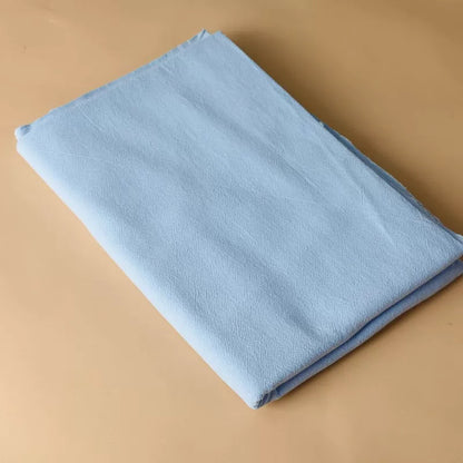 Washed Cotton Fabric, Pre-Dyed Solid for Embroidery & DIY Crafts - Light Blue 10#