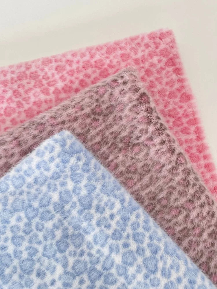 Polyester Leopard Fleece Fabric, for Cushions & Throws