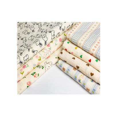 Double Gauze Cotton Fabric - Crinkle Texture Apparel & Craft by the Yard