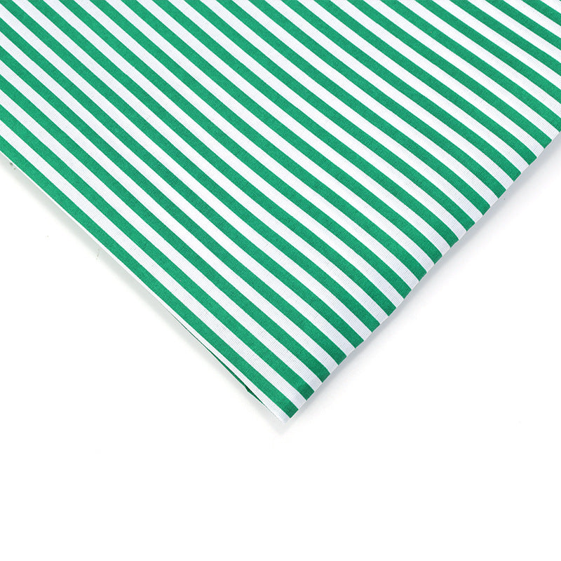 Stripe Polyester Fabric - Bags & Craft by the Yard - Green