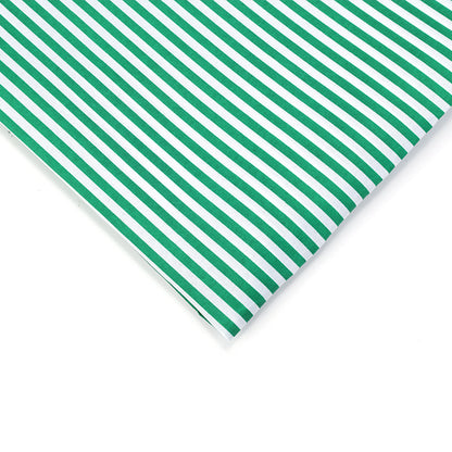 Stripe Polyester Fabric - Bags & Craft by the Yard - Green