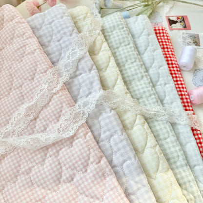 Cotton Quilted Puffer Fabric, Dopamine Colors, for Padded Wear, Bags & Pencil Cases