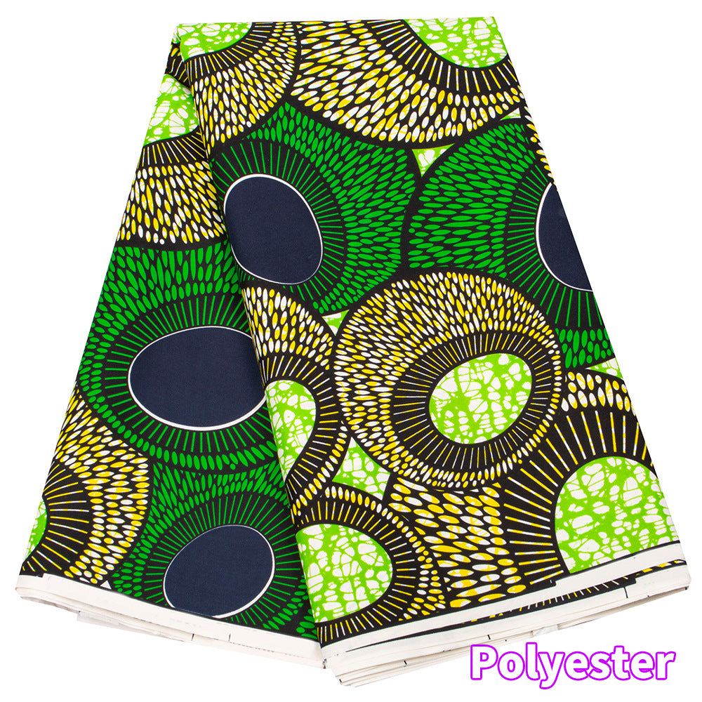 African Wax Print Fabric, Double-Sided Polyester (Assorted)