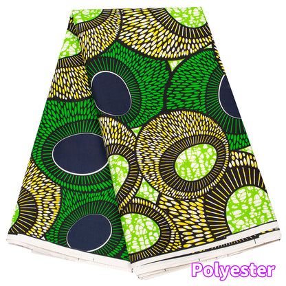 African Wax Print Fabric, Double-Sided Polyester (Assorted)