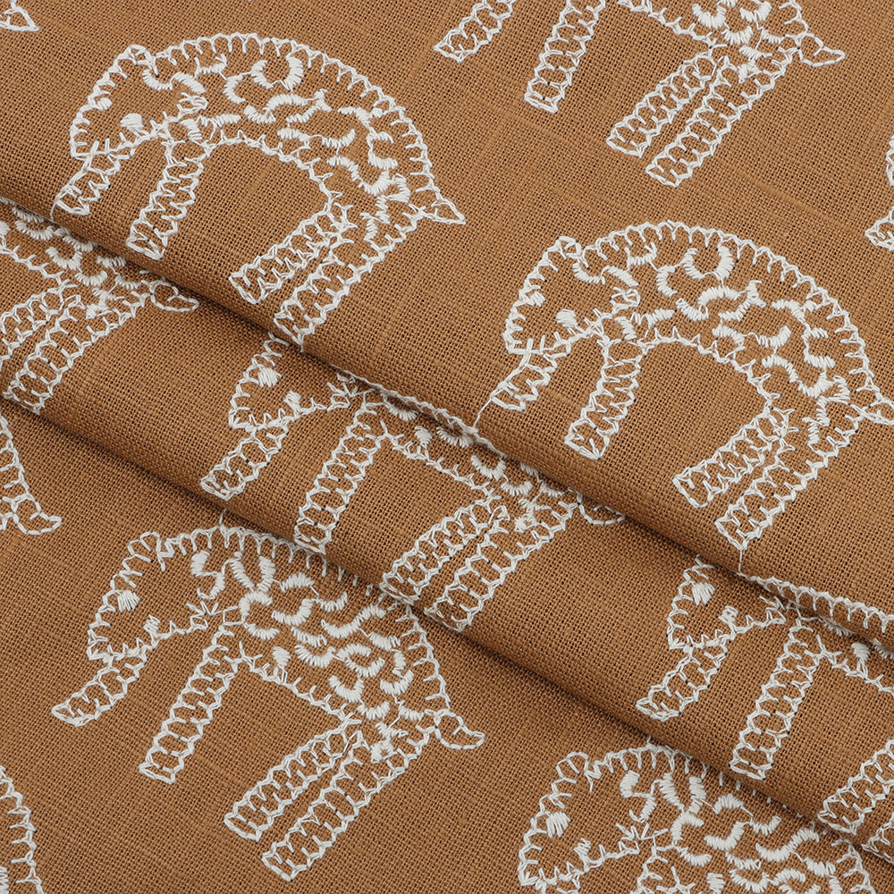 Leopard Embroidery Fabric, for Jackets, 47 in Wide
