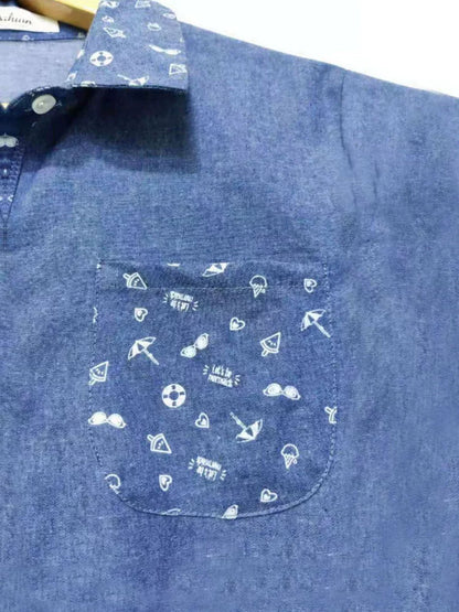 Cotton Denim Fabric, Washed Prints, for Dresses, Shirts & DIY