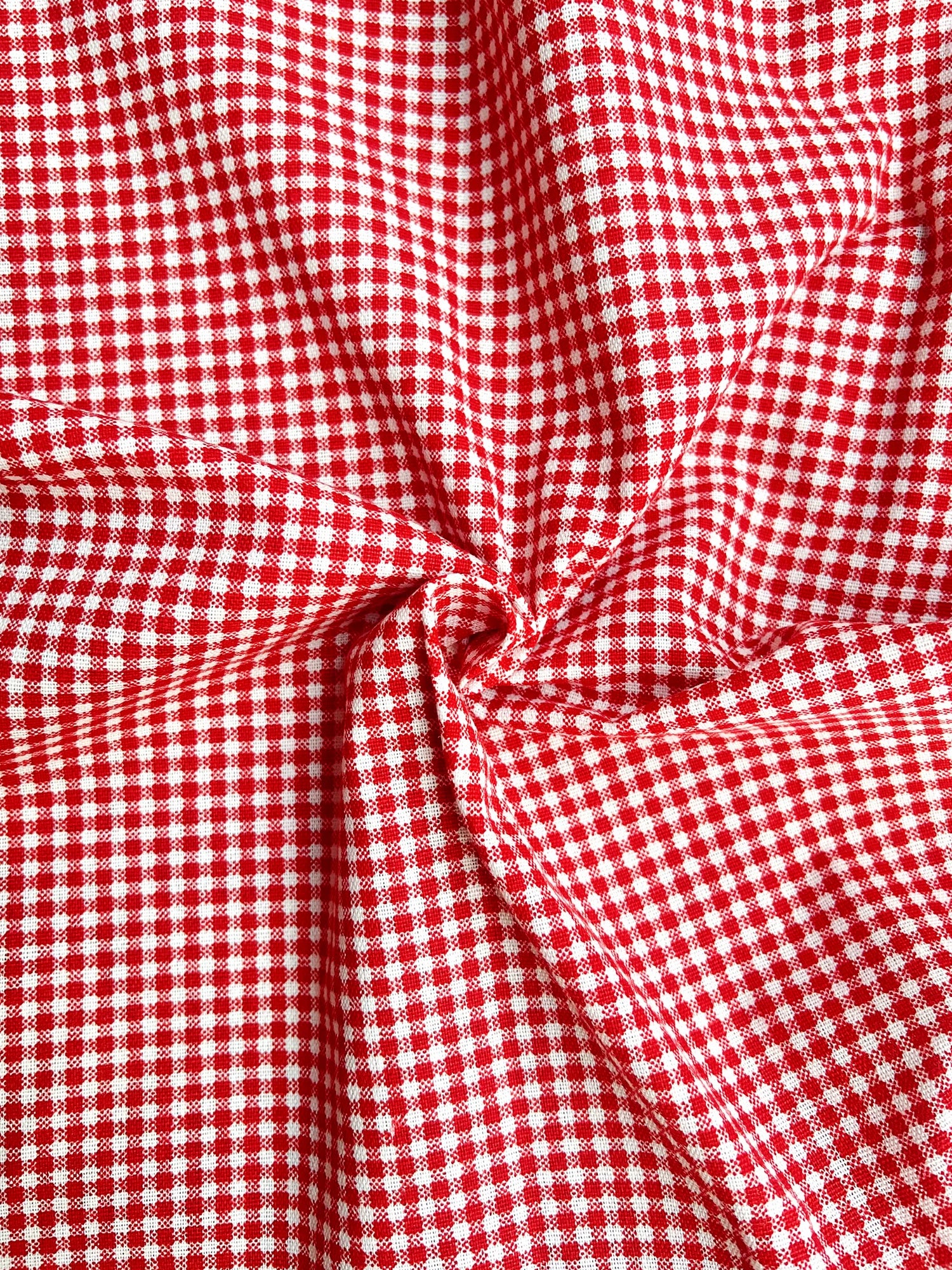 Cotton Polka Dot & Check Fabric, for Shirts & Cushions - 2mm Check