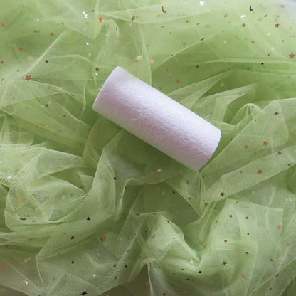 Star Moon Net Curtain Fabric, Soft Sheer Mesh for Photo Backdrops - Light Green