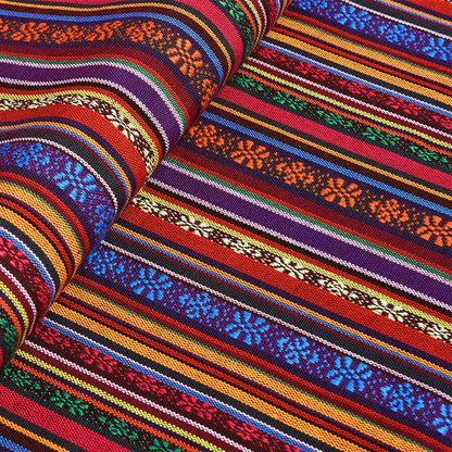 Ethnic Cotton Linen Tablecloth Fabric, Vintage Woven for Home Decor - 27#
