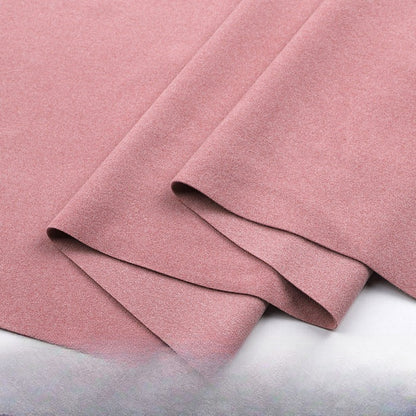 Double-Brushed Stretch Knit Fabric, Warm Cationic Polyester for Thermal Wear - Nude Pink