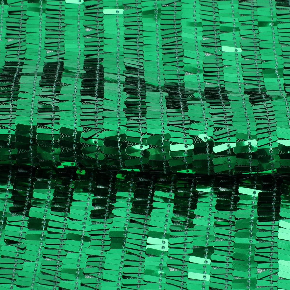 Sequin Embroidery Fabric By The Yard | 15 Colors, 49" Wide for Christmas Craft & Accessories - Green