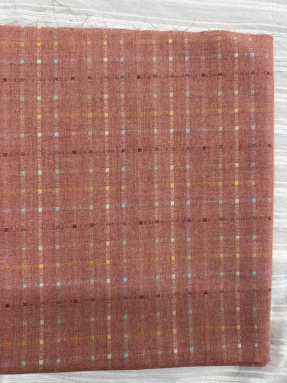 Polka Dot Jacquard Fabric, Small Weave for Shirts & Dresses - Red