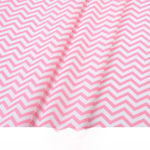 Baby Cartoon Print Cotton Twill Fabric, Cute Kids Cloth for Bedding & Apparel - Pink Wave