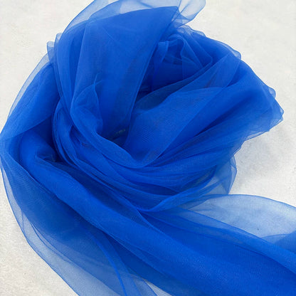 Lightweight Sheer Polyester Tulle Fabric, Soft Netting - Navy Blue