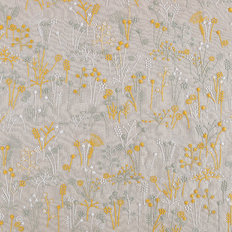 Ramie Cotton Embroidery Fabric, 8oz, 48 in Wide - Cream