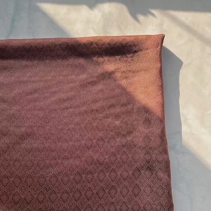 Rayon Jacquard Fabric, Thorn-Floral Cloth for Qipao & Shirts - Brown