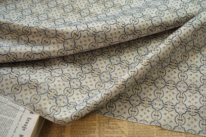 Metallic Jacquard Fabric - Traditional Pattern Apparel & Decor by the Yard - Silver Gray