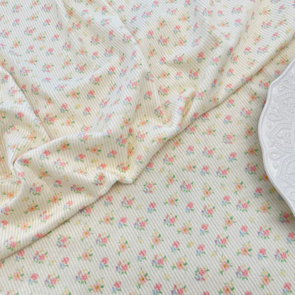 Printed Cotton Corduroy Fabric, for Dresses & Cushions - Corduroy Peach Pink