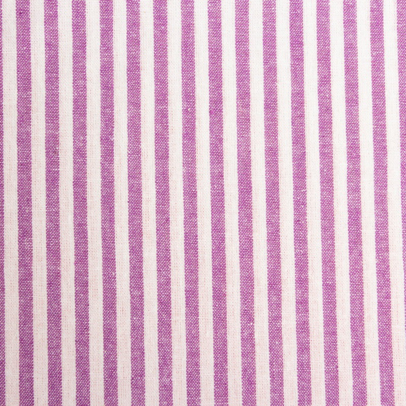 Washed Stripe Woven Cotton Fabric, Fine Stripes for Shirts & Crafts - Purple 7