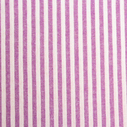 Washed Stripe Woven Cotton Fabric, Fine Stripes for Shirts & Crafts - Purple 7