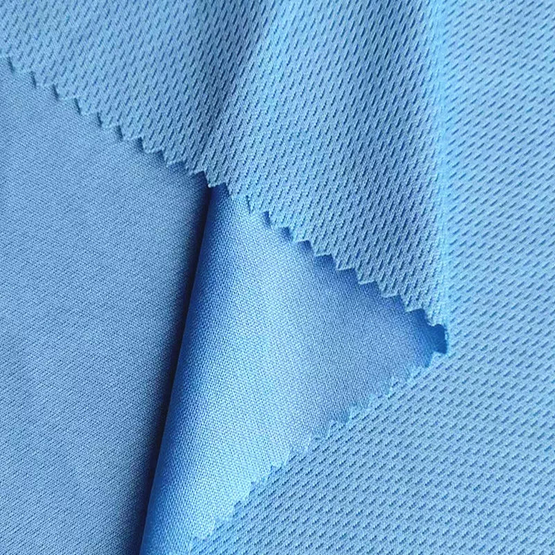 Moisture-Wicking Birdseye Polyester Knit Fabric, 4-Way Stretch