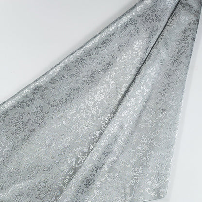 All-Over Dragon Satin Fabric By The Yard | 17 Colors, 47" Wide for Hanfu & Home Decor - Grey