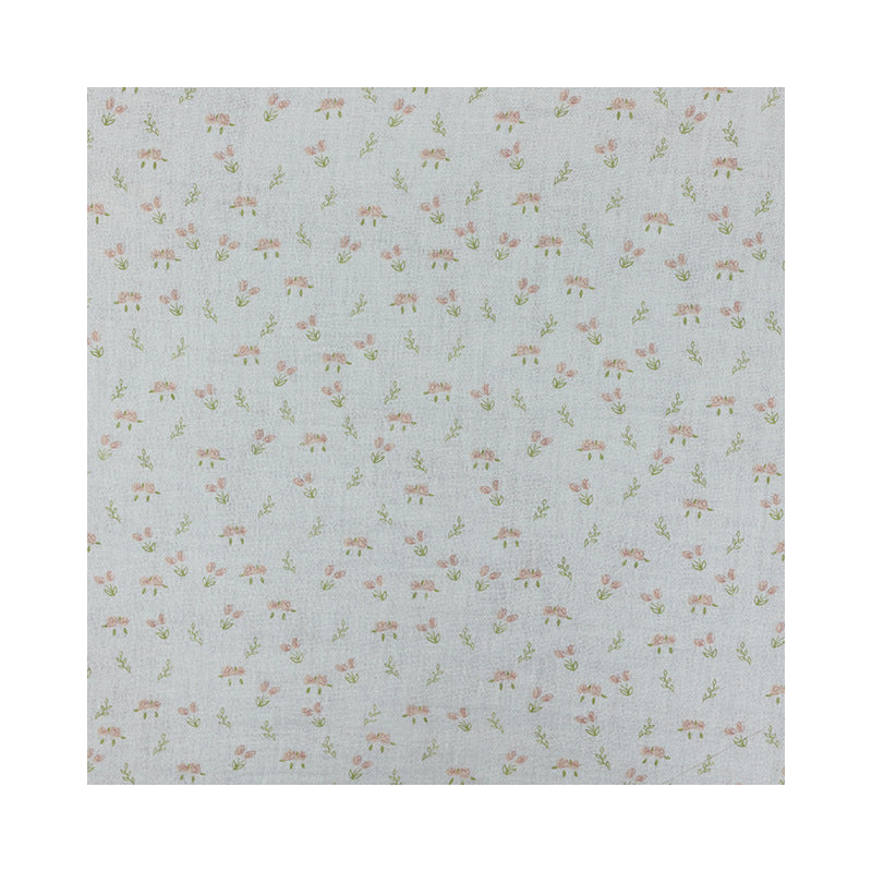 Cotton Double Gauze Fabric, Small Floral & Bow Prints (6)