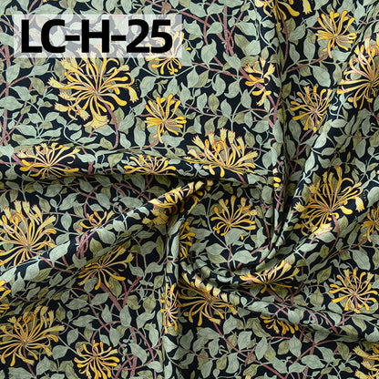 Floral Cotton Plain Fabric - Shirt & Dress by the Yard - LC-H-25