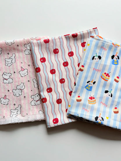 Cotton Print Fabric, Cute Striped Dogs, for Dollwear, Kids' Wear & Scrunchies