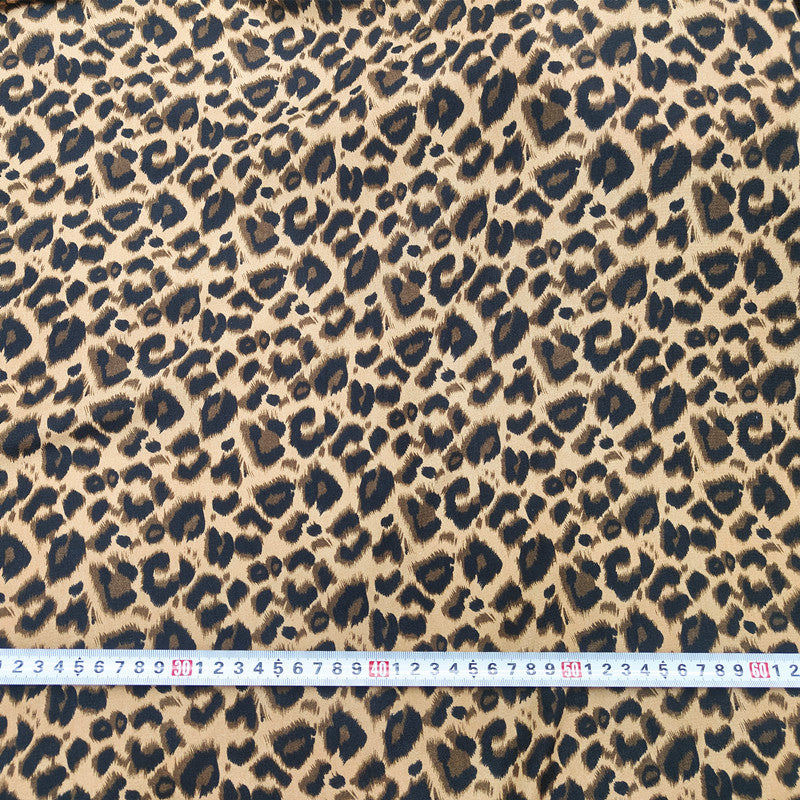 Leopard Print Chiffon Fabric, Sheer Polyester for Dresses & Scarves