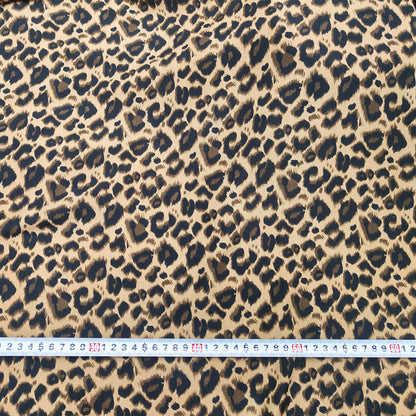 Leopard Print Chiffon Fabric, Sheer Polyester for Dresses & Scarves