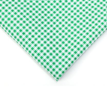 Check Polyester Fabric - Bags & Craft by the Yard - Green