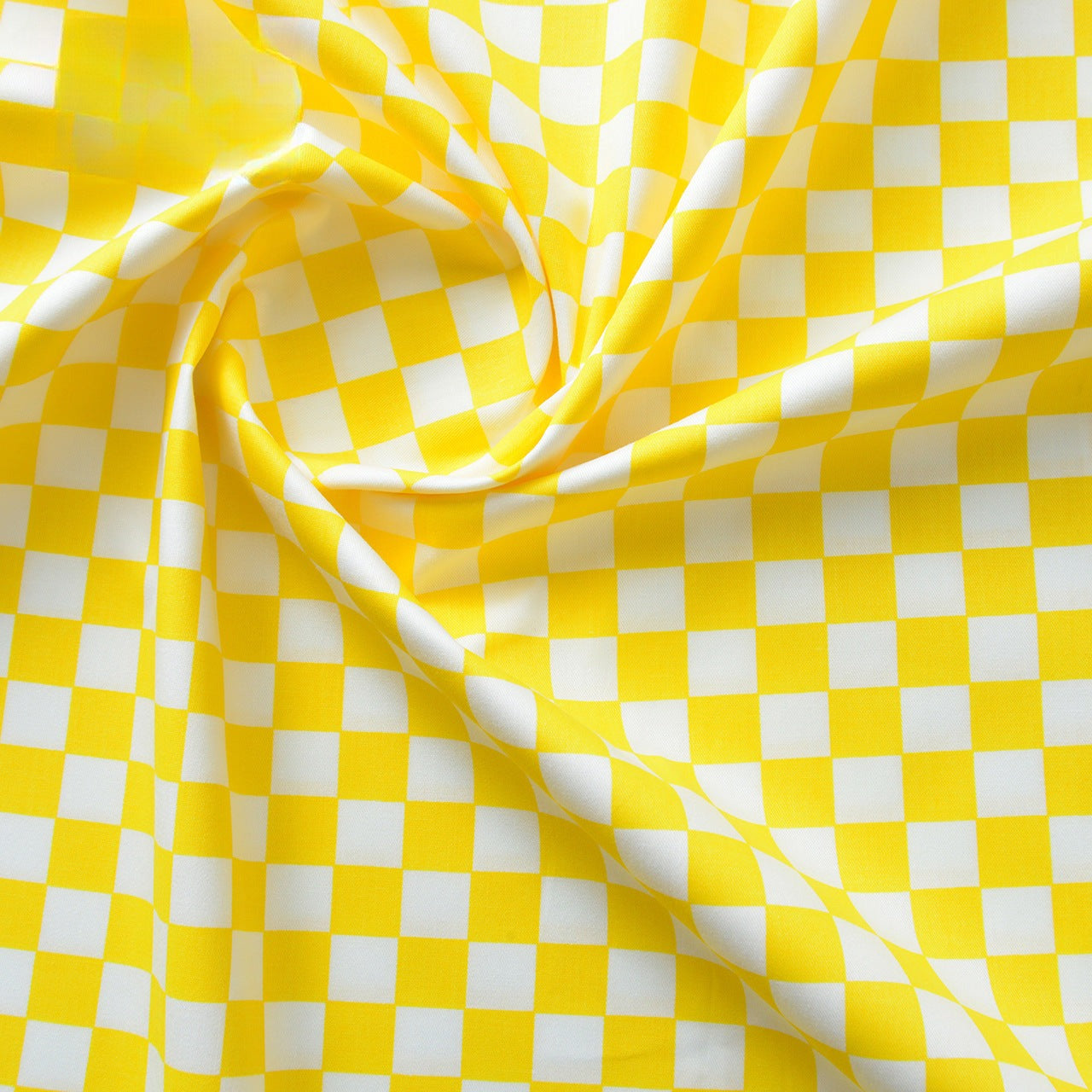 Plaid Cotton Fabric, Gingham Check Cloth for DIY & Bedding - Yellow