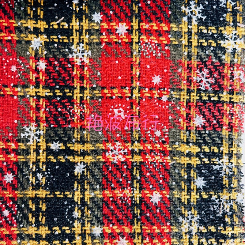 Christmas Plaid Fabric By The Yard | 13 Colors, 55" Wide for Holiday Decor & Christmas Craft - 6# Red