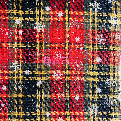 Christmas Plaid Fabric By The Yard | 13 Colors, 55" Wide for Holiday Decor & Christmas Craft - 6# Red