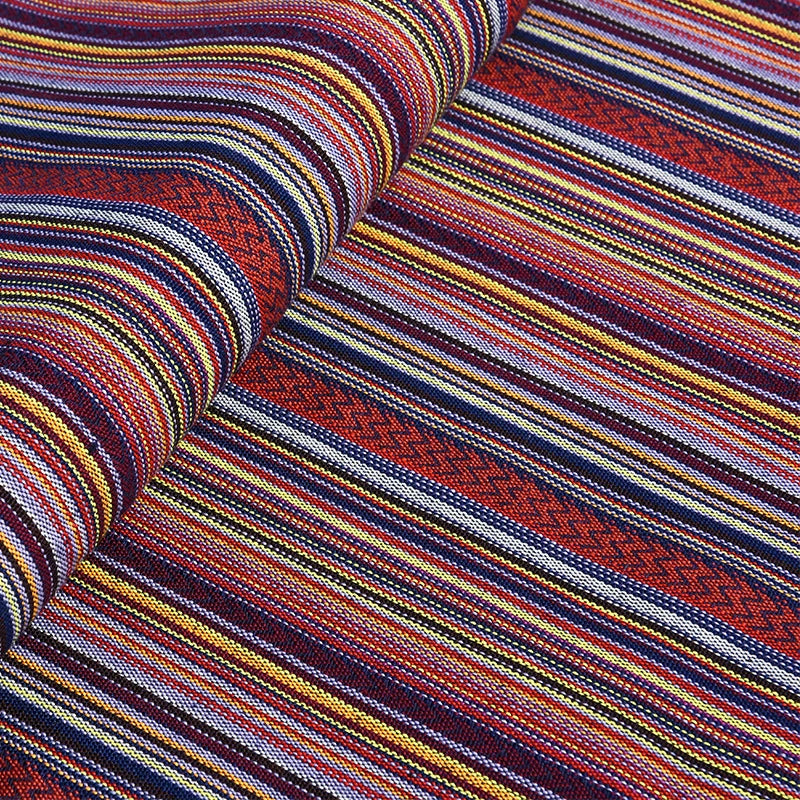 Ethnic Cotton Linen Tablecloth Fabric, Vintage Woven for Home Decor - 31#