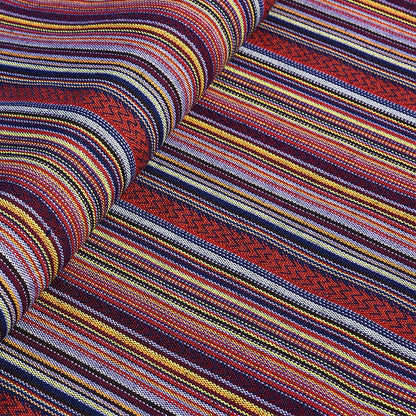 Ethnic Cotton Linen Tablecloth Fabric, Vintage Woven for Home Decor - 31#