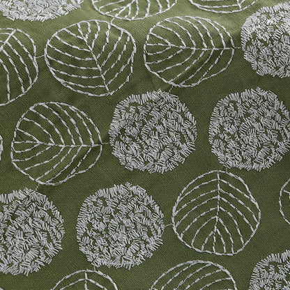 Ramie Cotton Leaf Embroidery Fabric, 47 in Wide