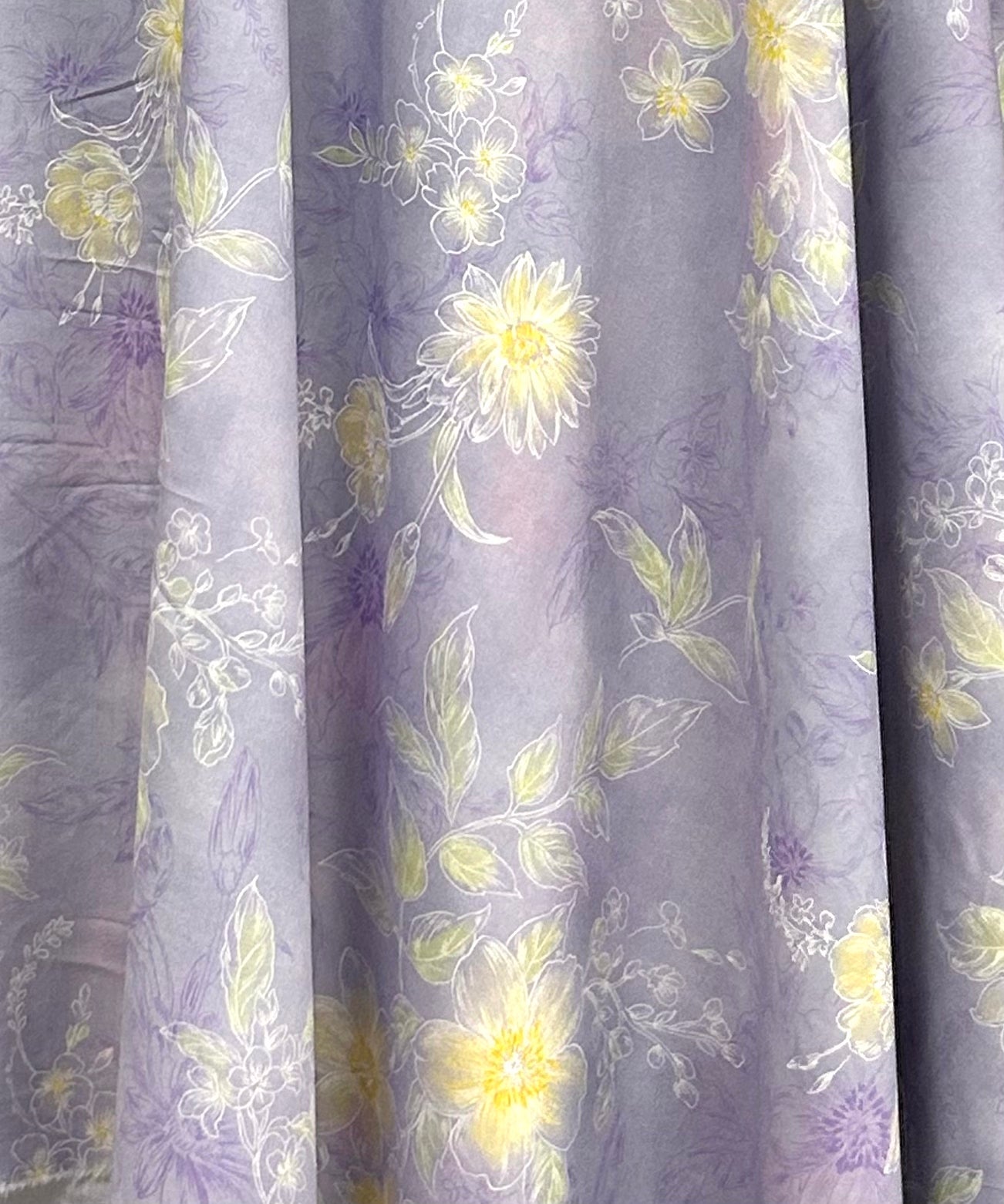 Rayon Fabric, Bauhinia Floral Print, for Dresses & Pajamas