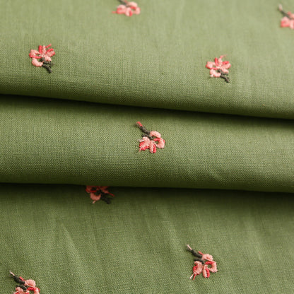 Ramie Flower Embroidery Fabric, 49 in Wide