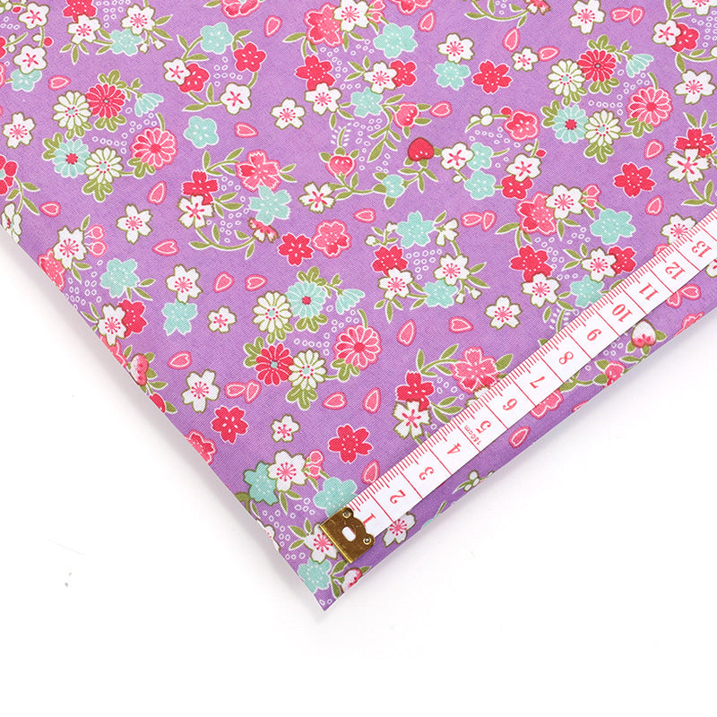 Small Floral Polyester Fabric, Tiny Print Cloth for Bags & Table Linens