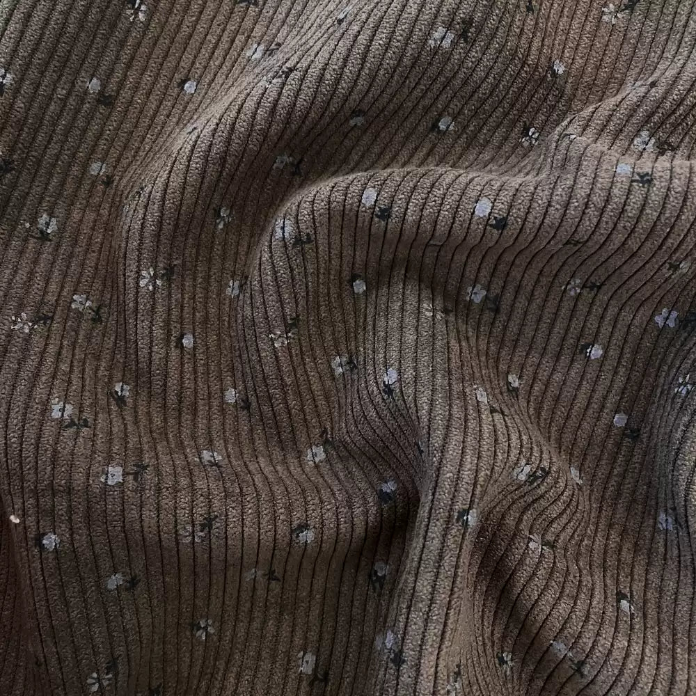 Cotton Corduroy Wildflower Fabric, for Shirts & Skirts