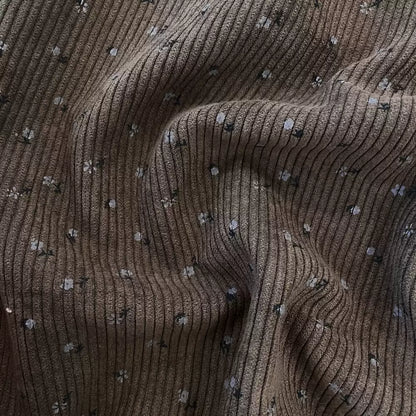 Cotton Corduroy Wildflower Fabric, for Shirts & Skirts