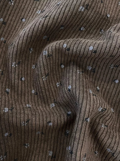 Cotton Corduroy Wildflower Fabric, for Shirts & Skirts