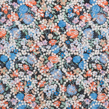 Ramie Cotton Embroidery Fabric, 55 in Wide - White Ring on Floral