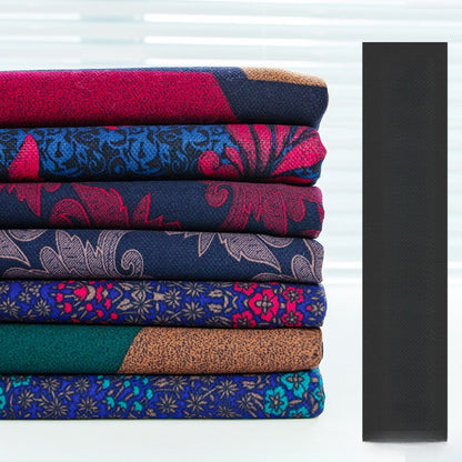 Printed Bonded Fleece-Back Fabric, Warm Corn-Grid Cloth for Jackets & Home