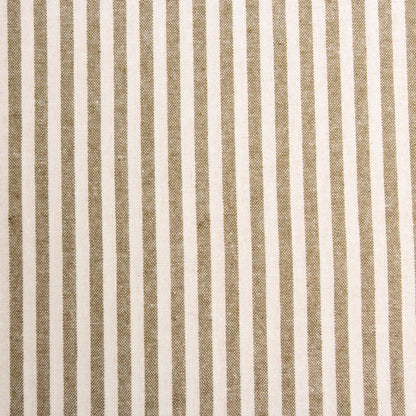 Washed Stripe Woven Cotton Fabric, Fine Stripes for Shirts & Crafts - Army Green 5