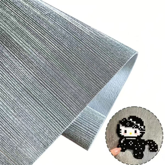 Silver Glitter Melt Bead Fabric By The Yard | 1 Color, 54" Wide for Shoe Decor & DIY Craft
