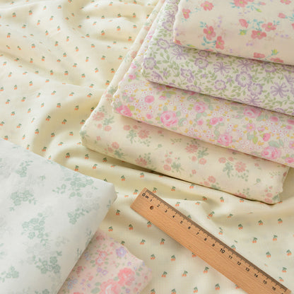 Floral Double Gauze Cotton Fabric - Home Decor & Apparel by the Yard
